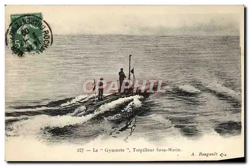 Ansichtskarte AK Bateau Gymnote Torpilleur Sous marin