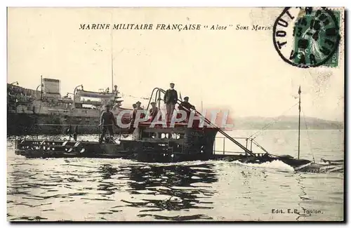 Cartes postales Bateau Sous marin Marine Alose Sous Marin