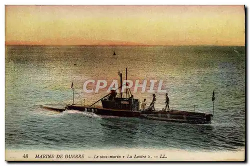 Cartes postales Bateau Sous marin La Loutre