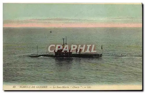 Cartes postales Bateau Sous marin Otarie