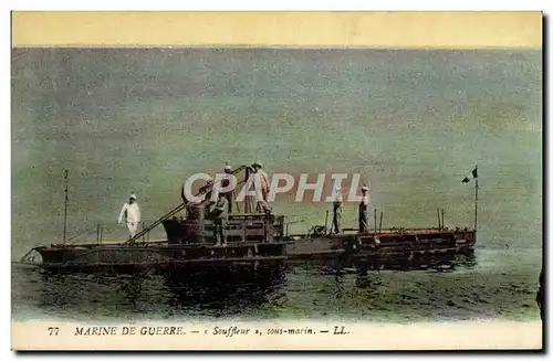 Cartes postales Bateau Sous marin Souffleur