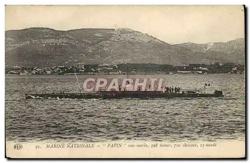 Ansichtskarte AK Bateau Sous marin Papin