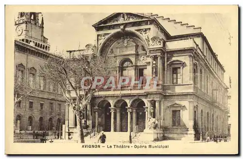 Ansichtskarte AK Avignon Le Theatre Opera Municipal