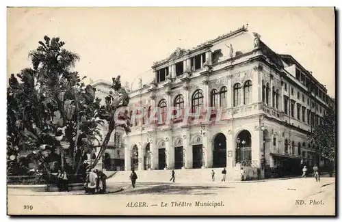 Cartes postales Alger Le Theatre municipal