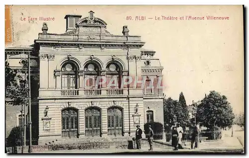 Cartes postales Albi Le Theatre et l&#39avenue Villeneuve