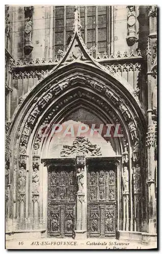 Ansichtskarte AK Aix en Provence Cathedrale Saint Sauveur Le portail