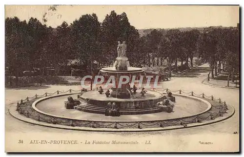 Cartes postales Aix en Provence La Fontaine Monumentale