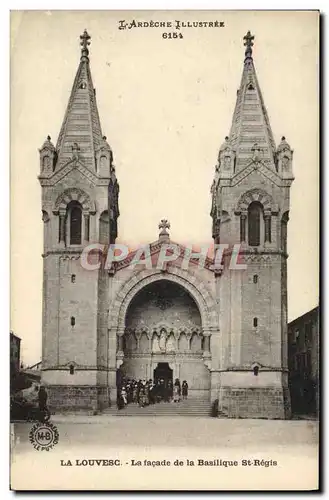 Cartes postales La Louvesc La Facade de la Basilique St Regis