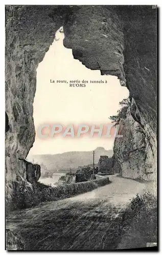 Cartes postales La Route Sortie des Tunnels a Ruoms