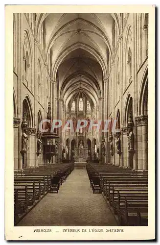 Cartes postales Mulhouse Interieur De L&#39Eglise St Etienne