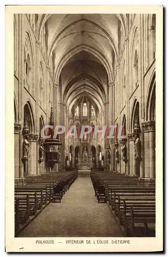 Cartes postales Mulhouse Interieur De L'Eglise St Etienne