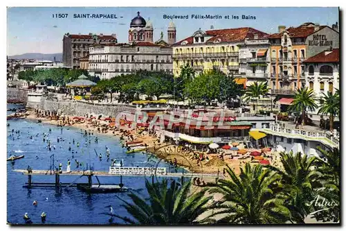 Ansichtskarte AK Saint Raphael Boulevard Felix Martin et les Bains Hotel Beau Sejour