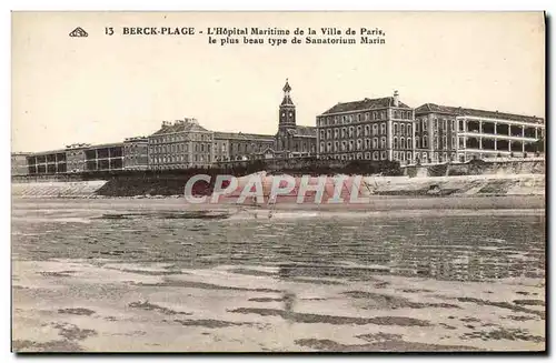 Cartes postales Berck Plage L'Hopital Maritime de la Villa de Paris