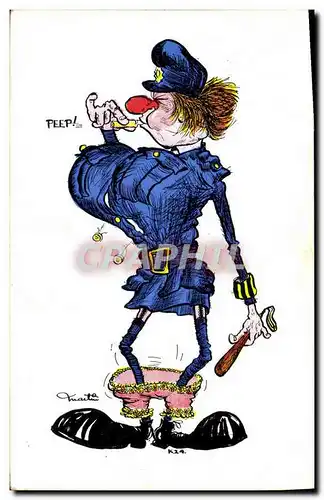 Cartes postales moderne Humour Police Policier