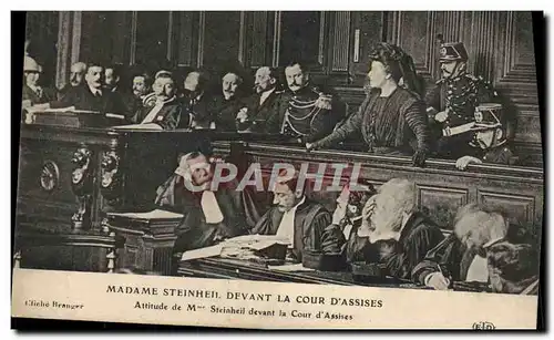 Cartes postales Madame Steinheil devant la cour d&#39assises Attitude de Mme Steinheil devant la cour d&#39assis