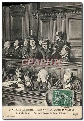 Cartes postales Madame Steinheil devant la cour d&#39assises Attitude de Mme Steinheil devant la cour d&#39assis