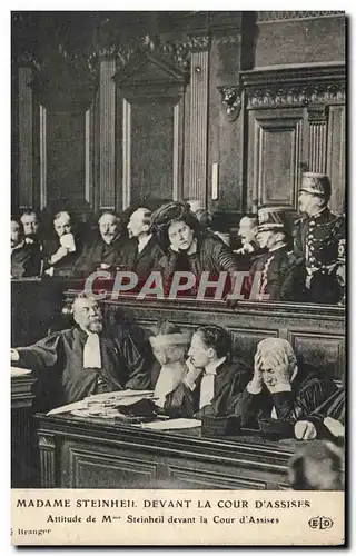 Cartes postales Madame Steinheil devant la cour d&#39assises Attitude de Mme Steinheil devant la cour d&#39assis
