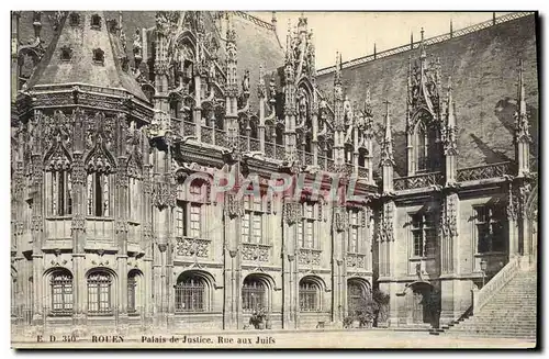 Ansichtskarte AK Judaica Juif Rouen Palais de justice Rue aux Juifs