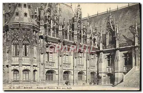 Cartes postales Judaica Juif Rouen Palais de justice Rue aux Juifs