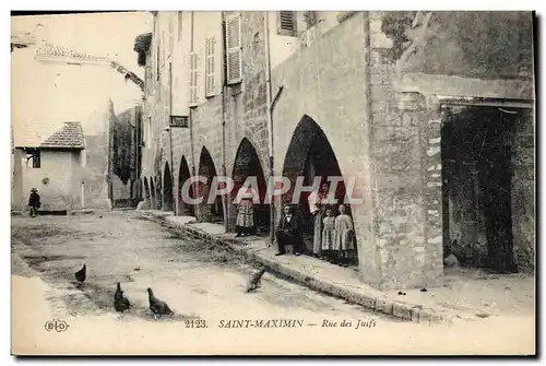 Cartes postales Judaica Juif Saint Maximin Rue des Juifs
