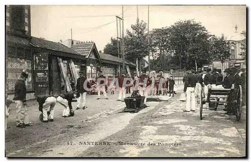 Cartes postales Sapeurs Pompiers Nanterre Manoeuvre de Pompiers