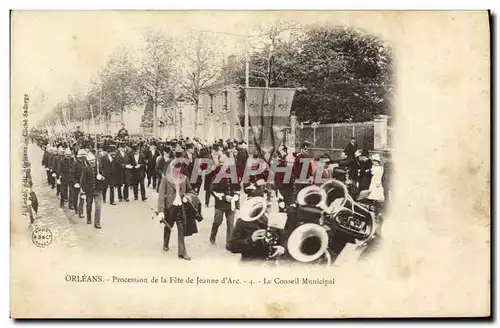 Cartes postales Sapeurs Pompiers Orleans Procession de la fete de Jeanne d&#39Arc Le conseil Municipal