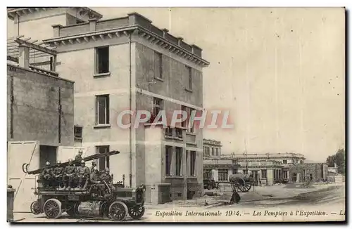Ansichtskarte AK Sapeurs Pompiers Exposition internationale 1914 Les pompiers a l&#39exposition