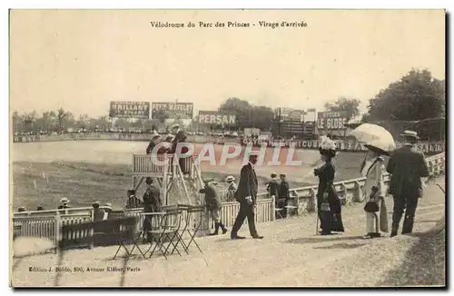 Ansichtskarte AK Velo Cycle Cyclisme Velodrome du Parc des Princes Virage d&#39arrivee