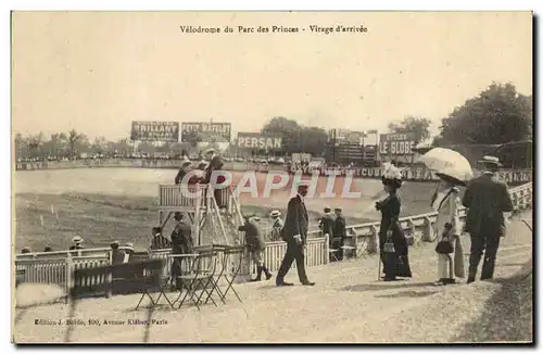 Cartes postales Velo Cycle Cyclisme Velodrome du Parc des Princes Virage d&#39arrivee
