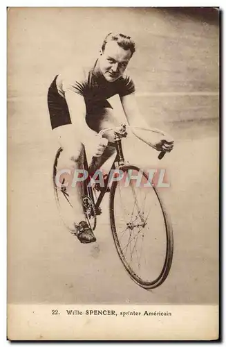 Ansichtskarte AK Velo Cycle Cyclisme Willie Spencer sprinter americain