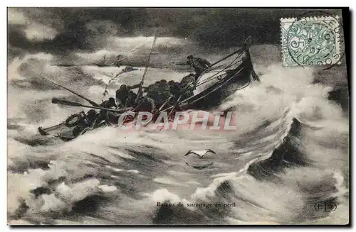 Cartes postales Bateau de sauvetage en peril