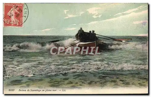 Ansichtskarte AK Bateau de sauvetage en pleine mer