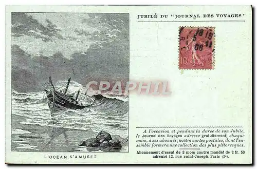 Cartes postales Bateau Jubile du Journal des Voyages L&#39ocean s&#39amuse