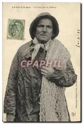 Cartes postales La vie a la mer Un bon type de pecheur