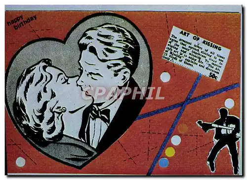 Cartes postales moderne Nu erotique Illustrateur Art Kissing Carbonnier