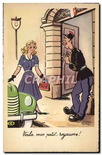 Cartes postales Police Policier Voila mon petit royaume