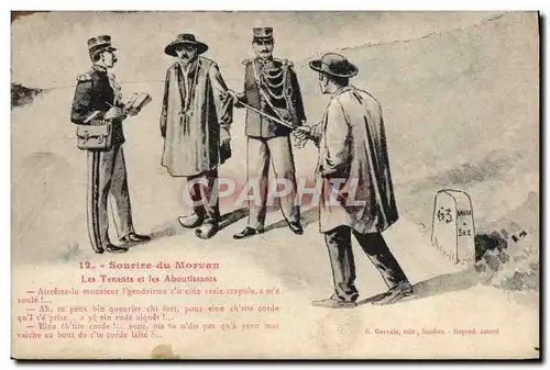 Cartes postales Police Policier Sourire du Morvan Les tenants et les aboutissants Gendarme