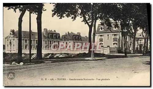 Ansichtskarte AK Police Policier Tours Gendarmerie nationale Vue generale