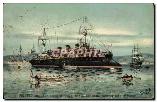 Cartes postales Bateau Pothuau Croiseur Cuirasse