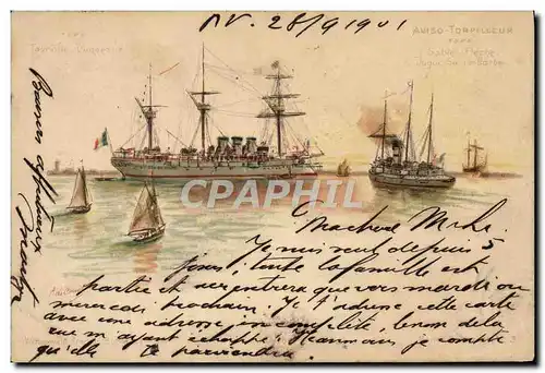 Cartes postales Bateau Aviso Torpilleur Type Satve Fleche