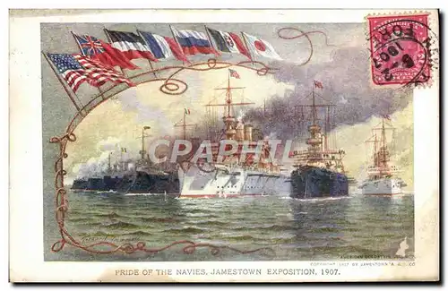 Cartes postales Bateau Pride of the Navies Jamestown Exposition 1907