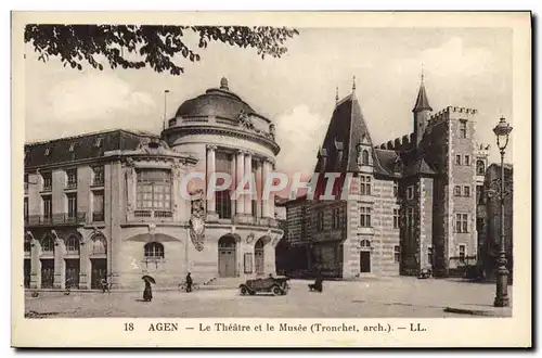 Cartes postales Agen Le Theatre et le musee