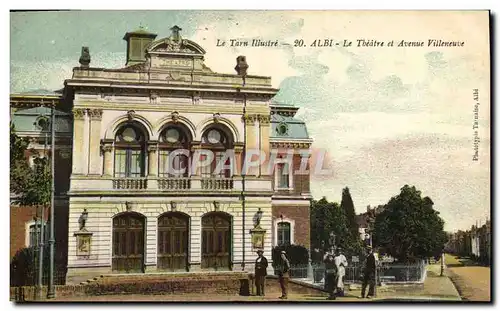 Cartes postales Albi Le Theatre et l&#39avenue Villeneuve