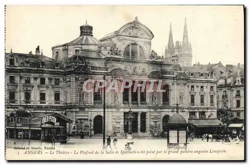 Cartes postales Angers Le Theatre La plafond de la salle du spectacle peintre Lenepveu