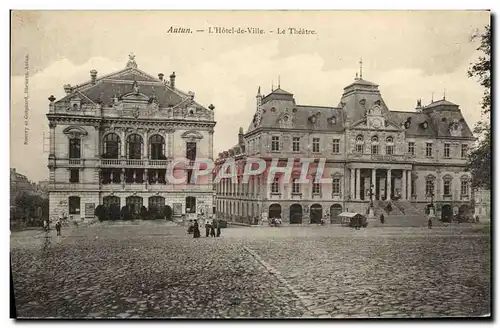 Cartes postales Autun L&#39hotel de ville Le Theatre