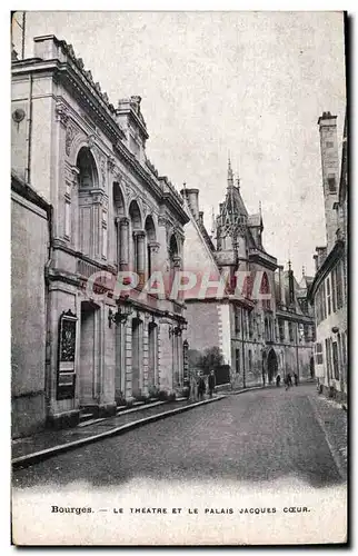 Ansichtskarte AK Bourges Le Theatre et le palais Jacques Coeur