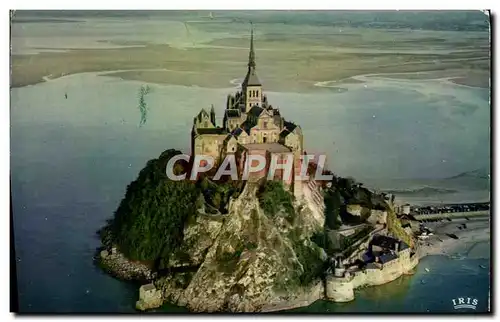 Moderne Karte Le Mont Saint Michel Vue aerienne