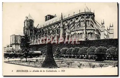 Ansichtskarte AK Bourges Abside de la Cathedrale