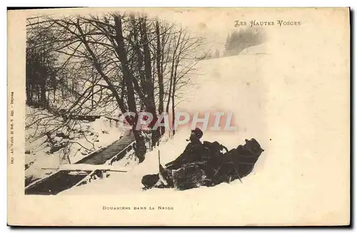 Cartes postales Douane Douanes Douaniers dans la neige Hautes Vosges