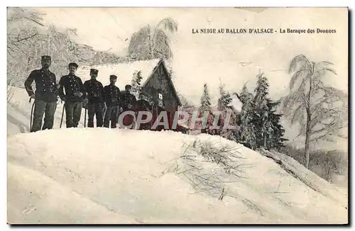 Cartes postales Douane Douanes Douanier La neige au Ballon d&#39Alsace La baraque des douanes